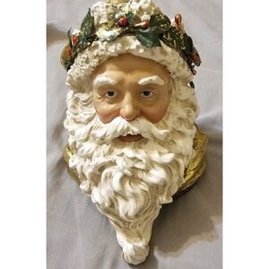 Santa Father Christmas Resin Stocking Hanger Department 56 - Over 2 Pounds